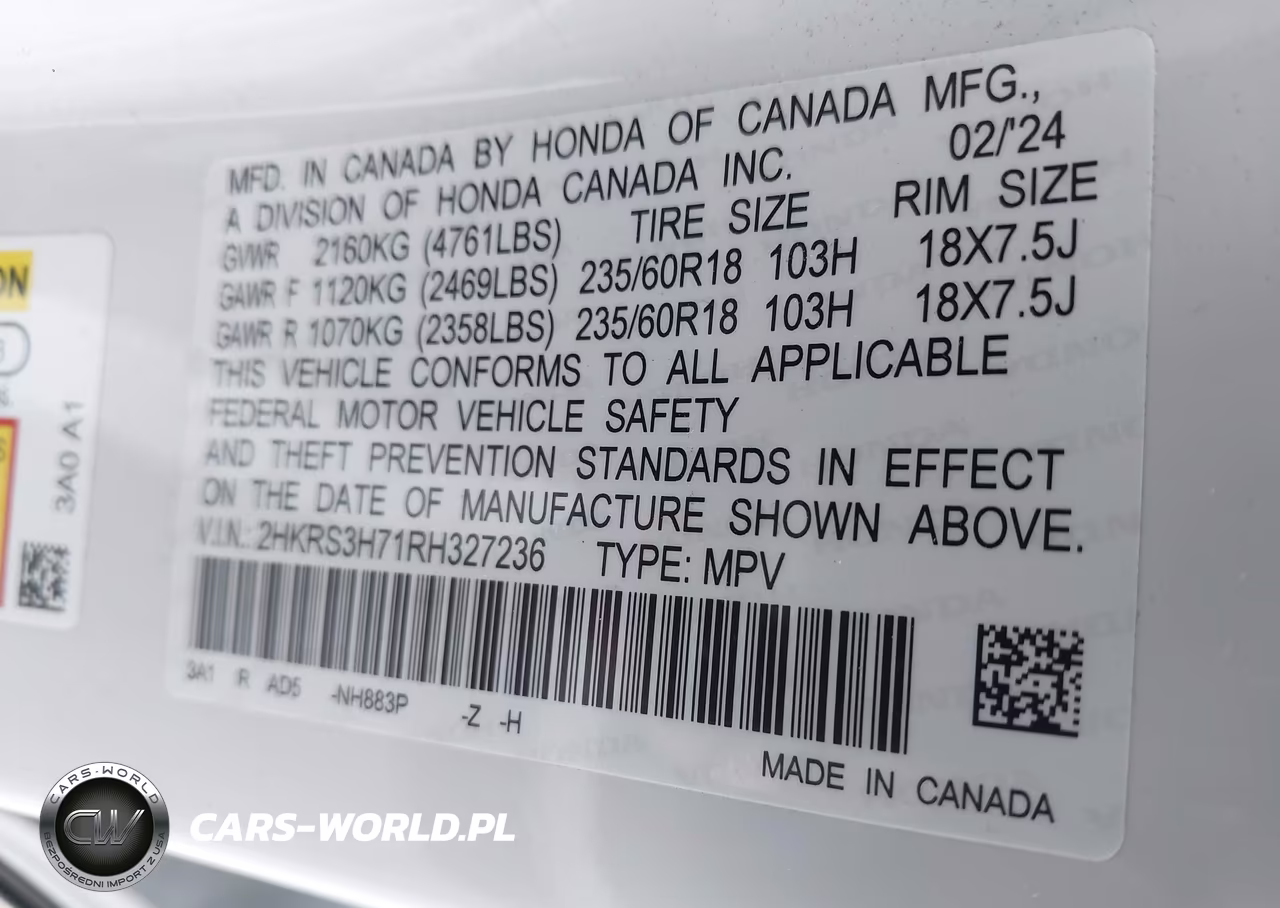 2024 Honda Cr-V Ex-L 2Wd VIN:2HKRS3H71RH327236 - 9