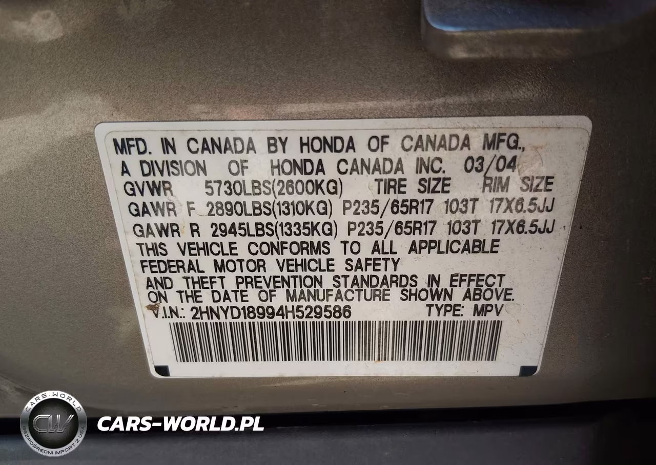 2004 Acura Mdx VIN:2HNYD18994H529586 - 9
