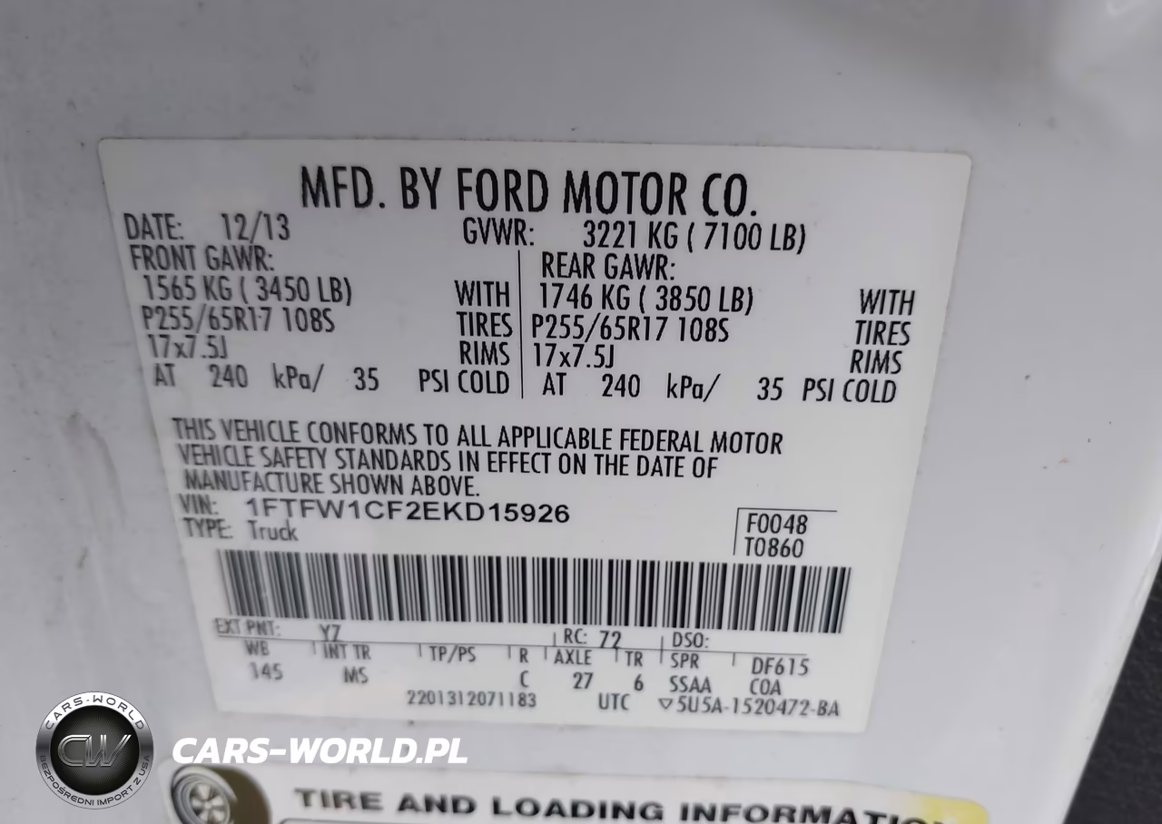 2014 Ford F-150 Xlt VIN:1FTFW1CF2EKD15926 - 9