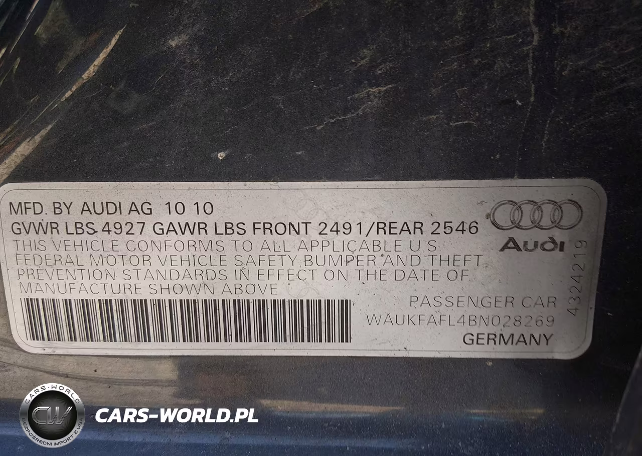 2011 Audi A4 Prestige VIN:WAUKFAFL4BN028269 - 9