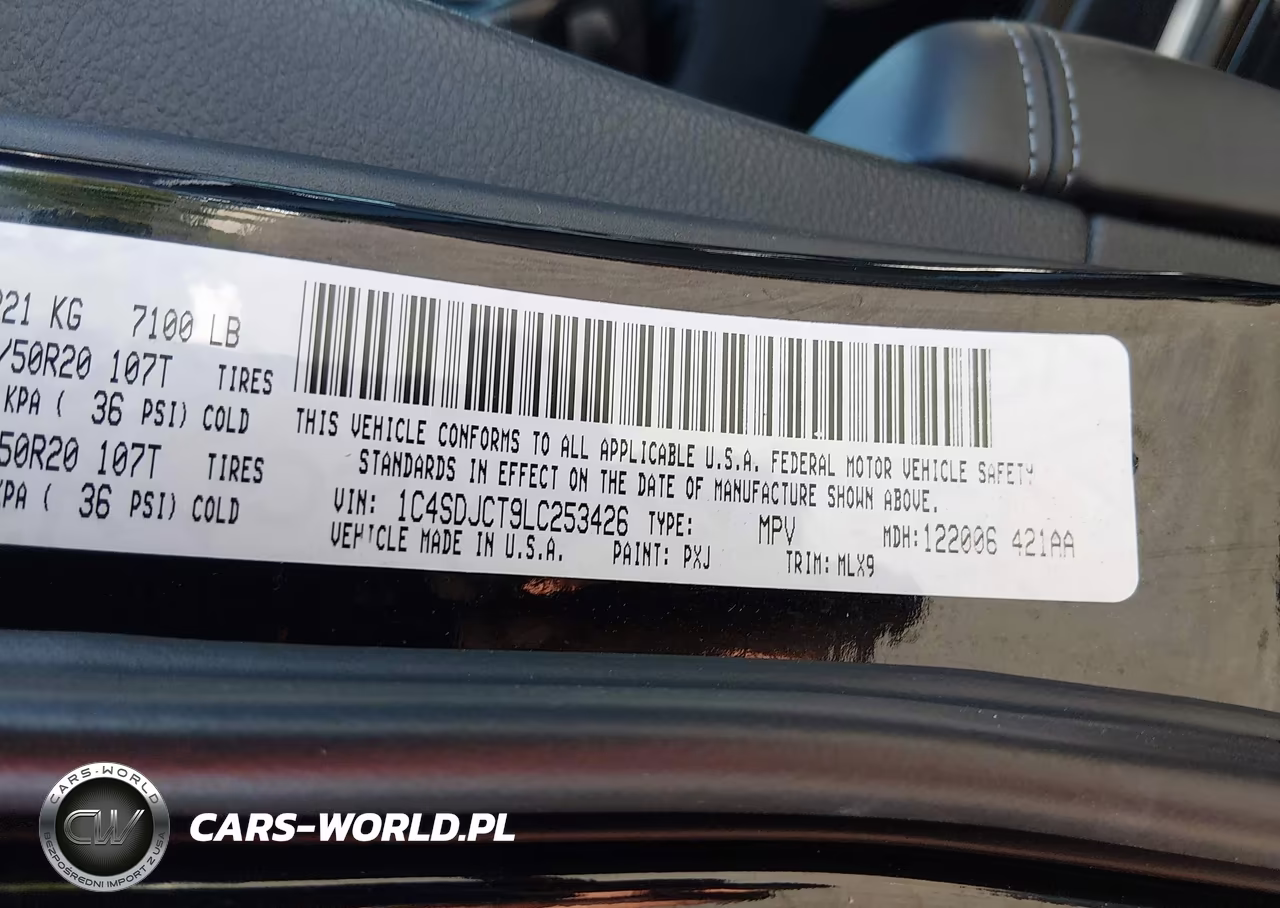 2020 Dodge Durango R-T Awd VIN:1C4SDJCT9LC253426 - 9