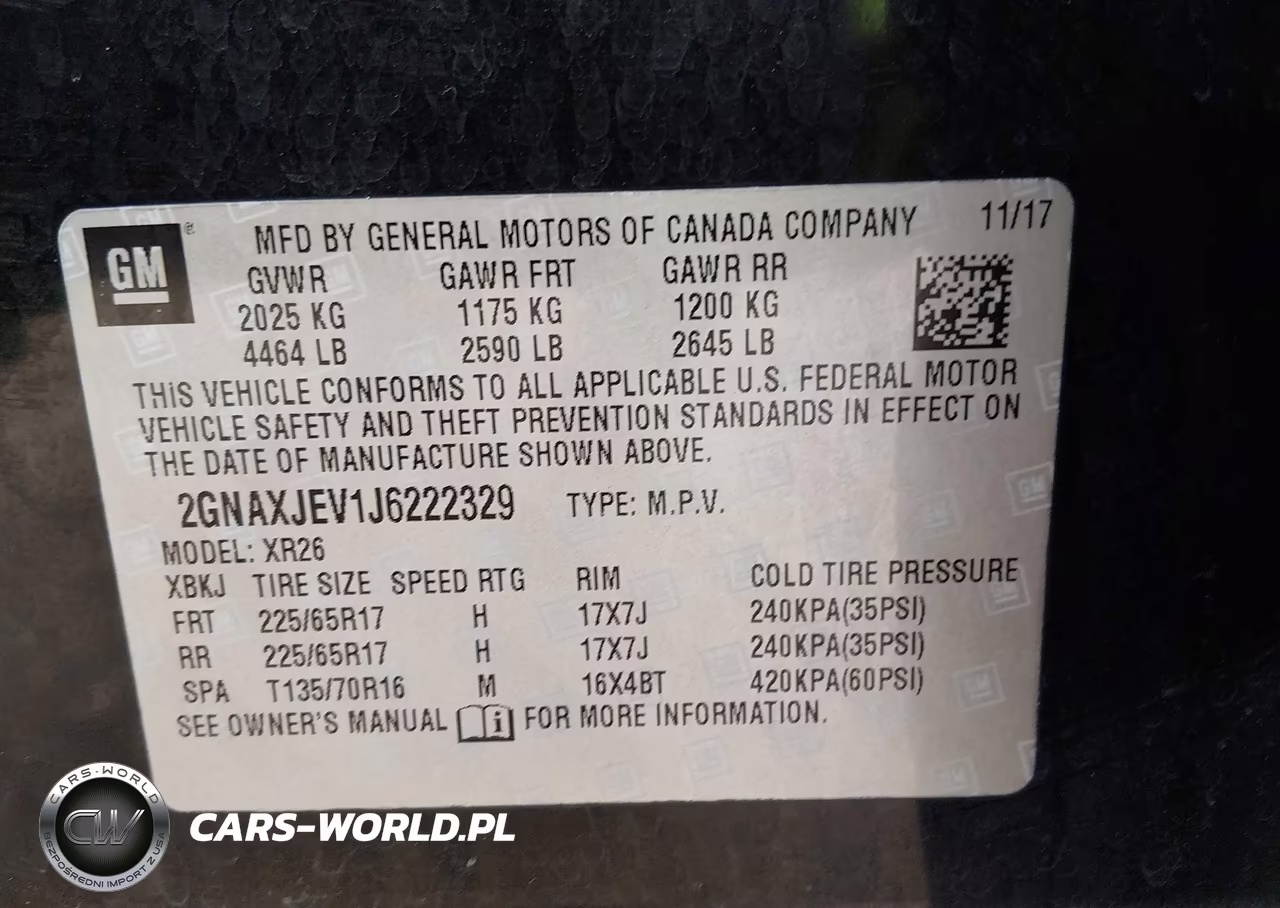 2018 Chevrolet Equinox Lt VIN:2GNAXJEV1J6222329 - 9
