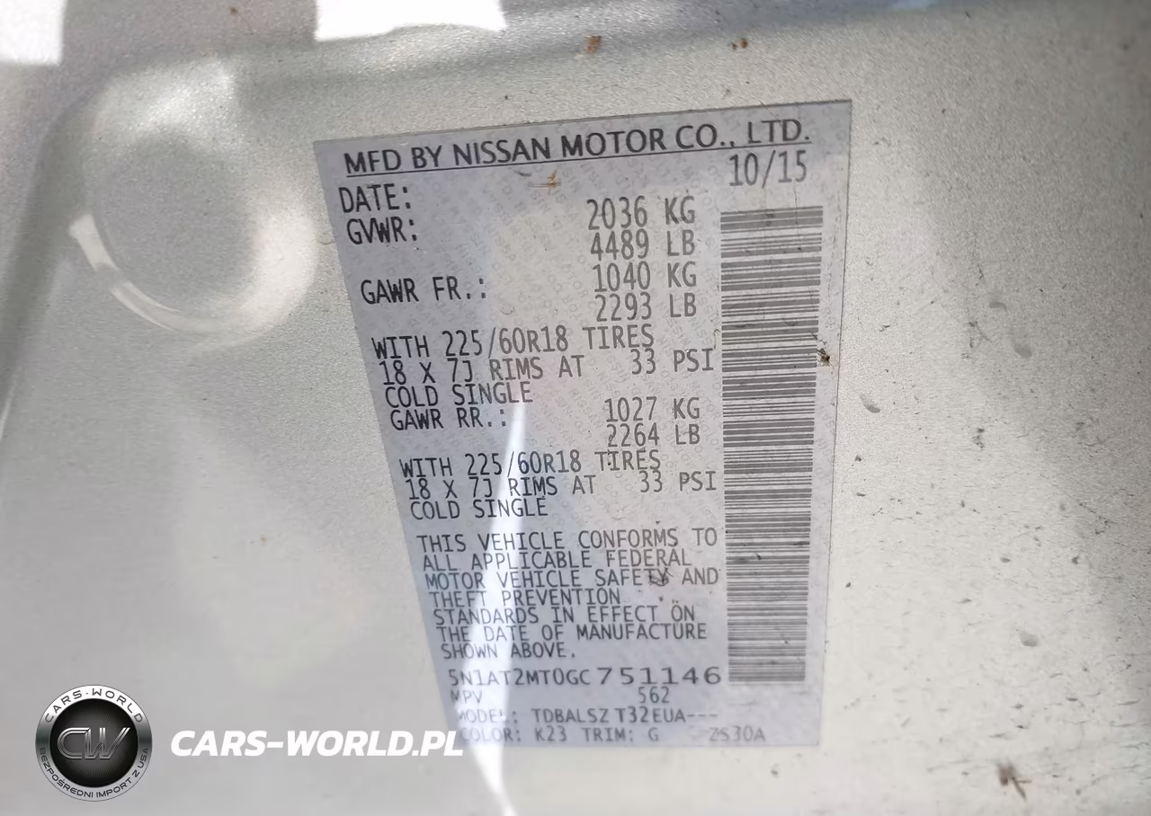 2016 Nissan Rogue Sl VIN:5N1AT2MT0GC751146 - 9