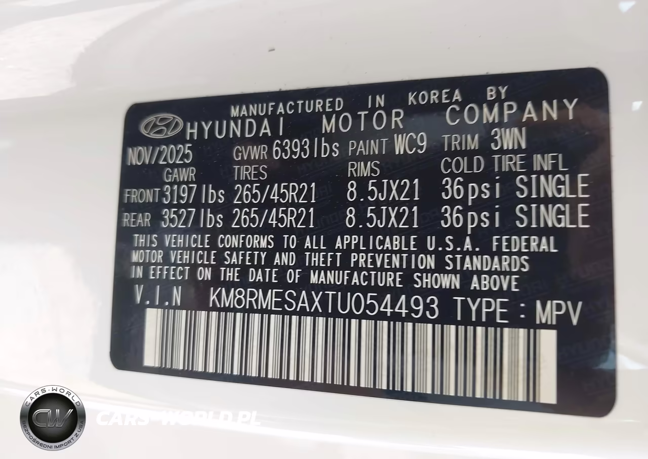 2026 Hyundai Palisade Hev Calligraphy VIN:KM8RMESAXTU054493 - 9