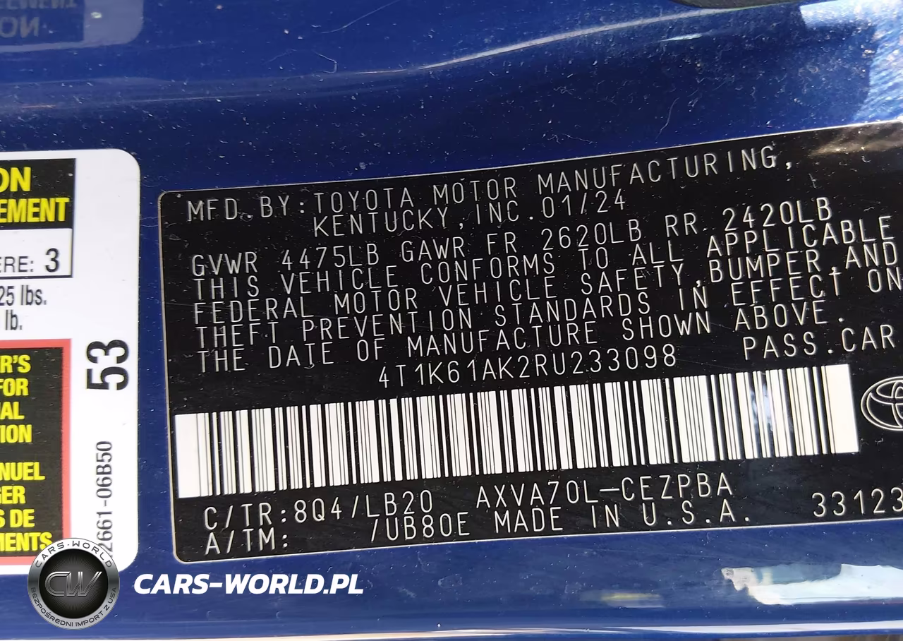 2024 Toyota Camry Xse VIN:4T1K61AK2RU233098 - 9