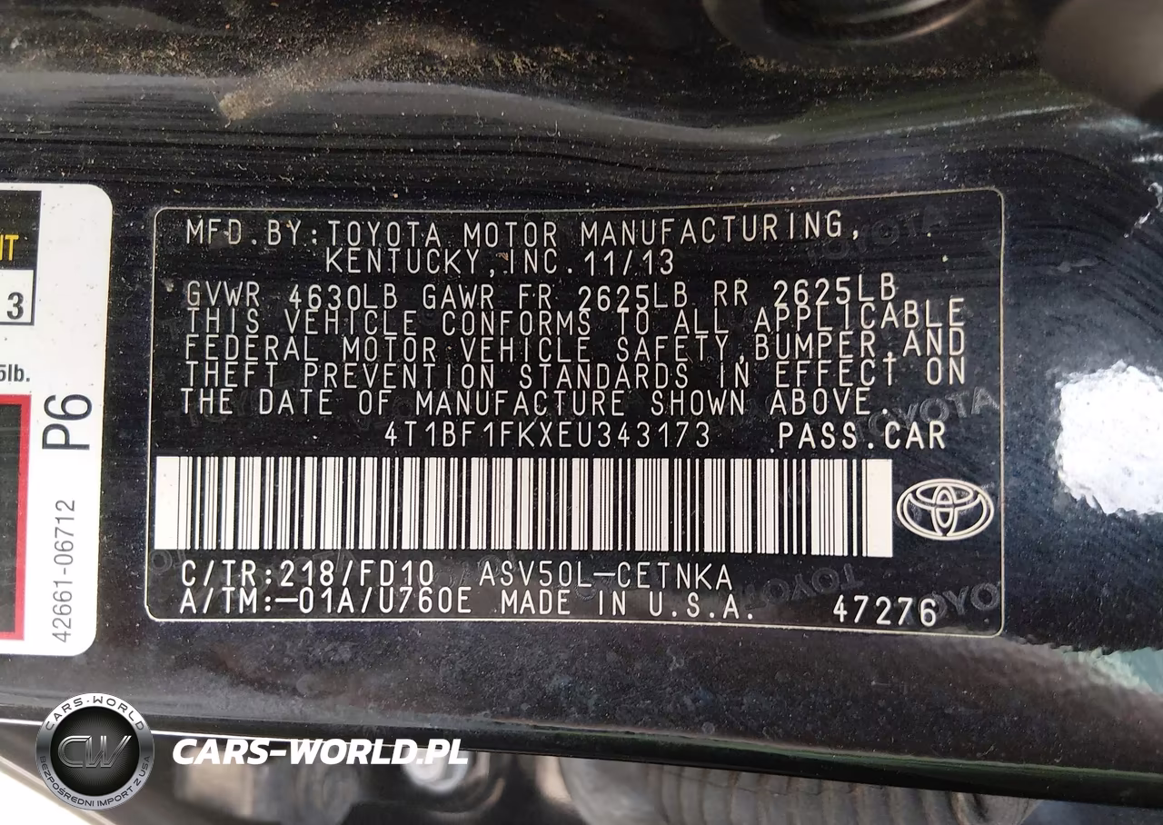 2014 Toyota Camry Le VIN:4T1BF1FKXEU343173 - 9