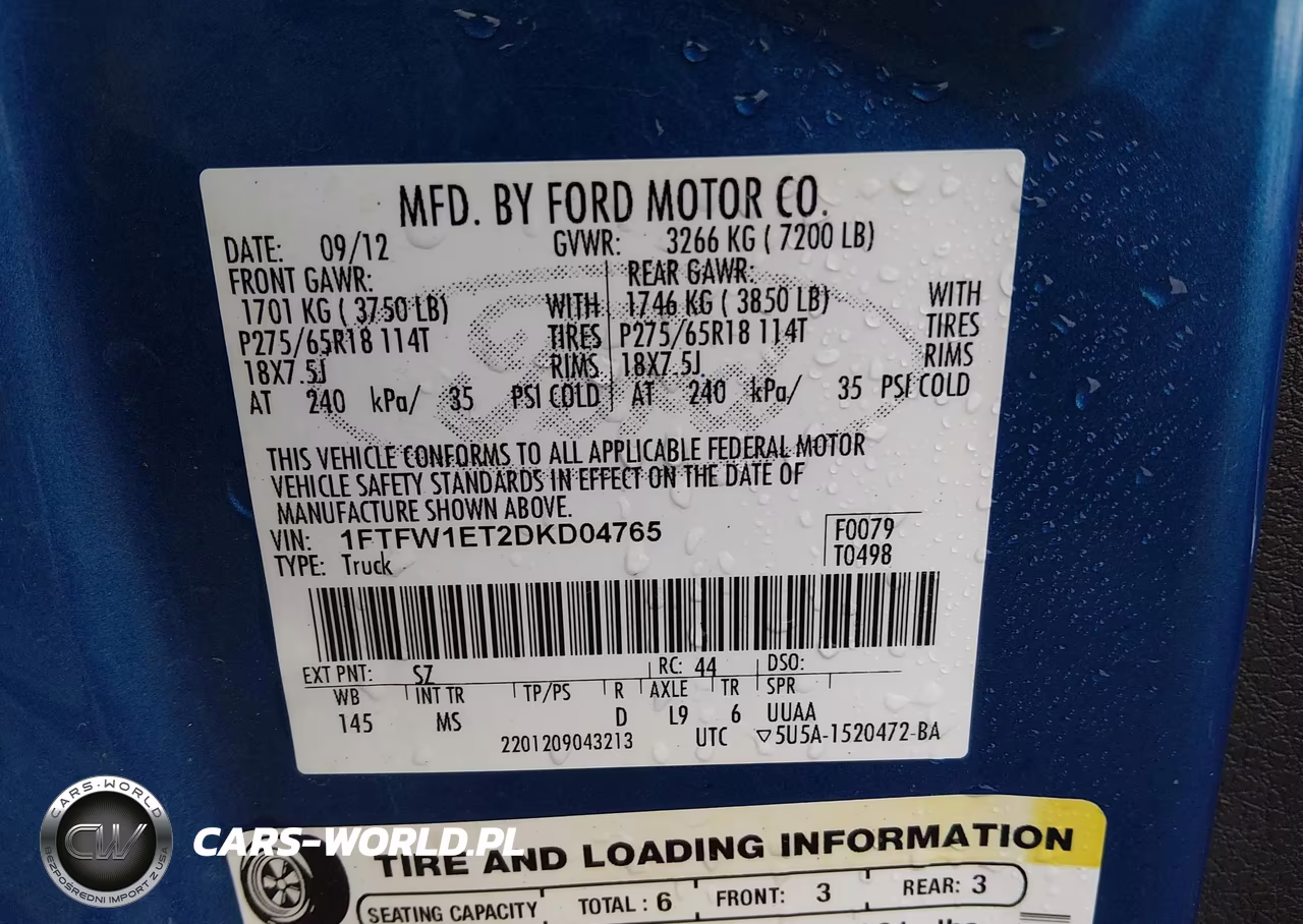 2013 Ford F-150 Xlt VIN:1FTFW1ET2DKD04765 - 9