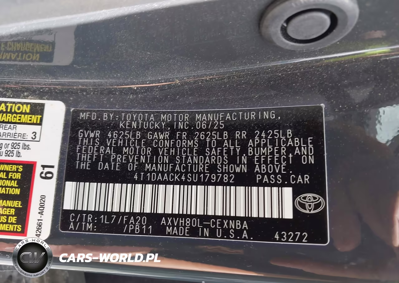 2025 Toyota Camry Le VIN:4T1DAACK4SU179782 - 9