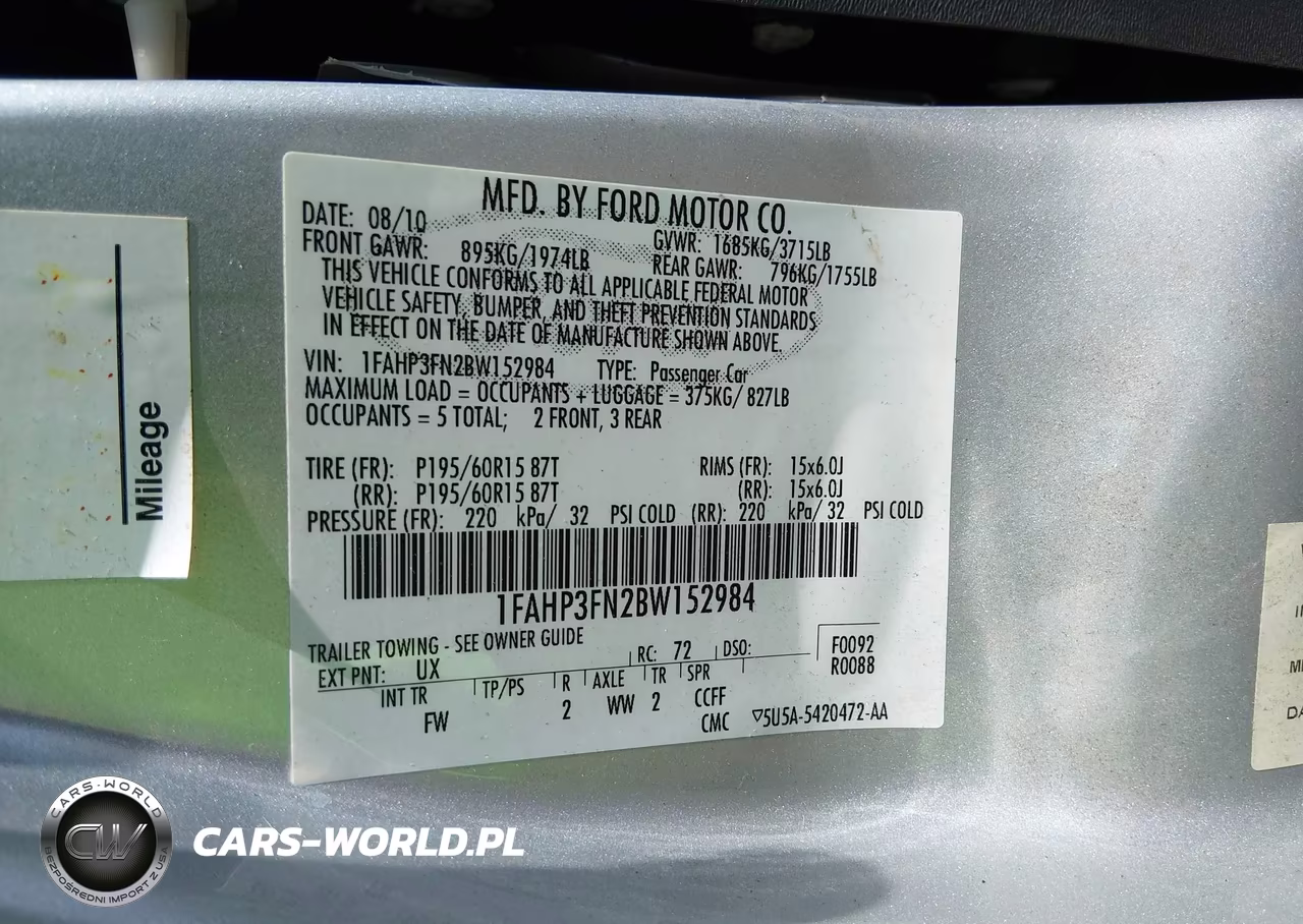 2011 Ford Focus Se VIN:1FAHP3FN2BW152984 - 9