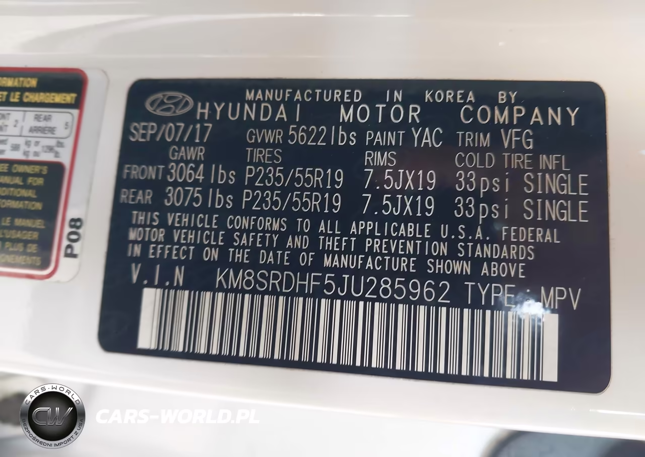 2018 Hyundai Santa Fe Se Ultimate VIN:KM8SRDHF5JU285962 - 9