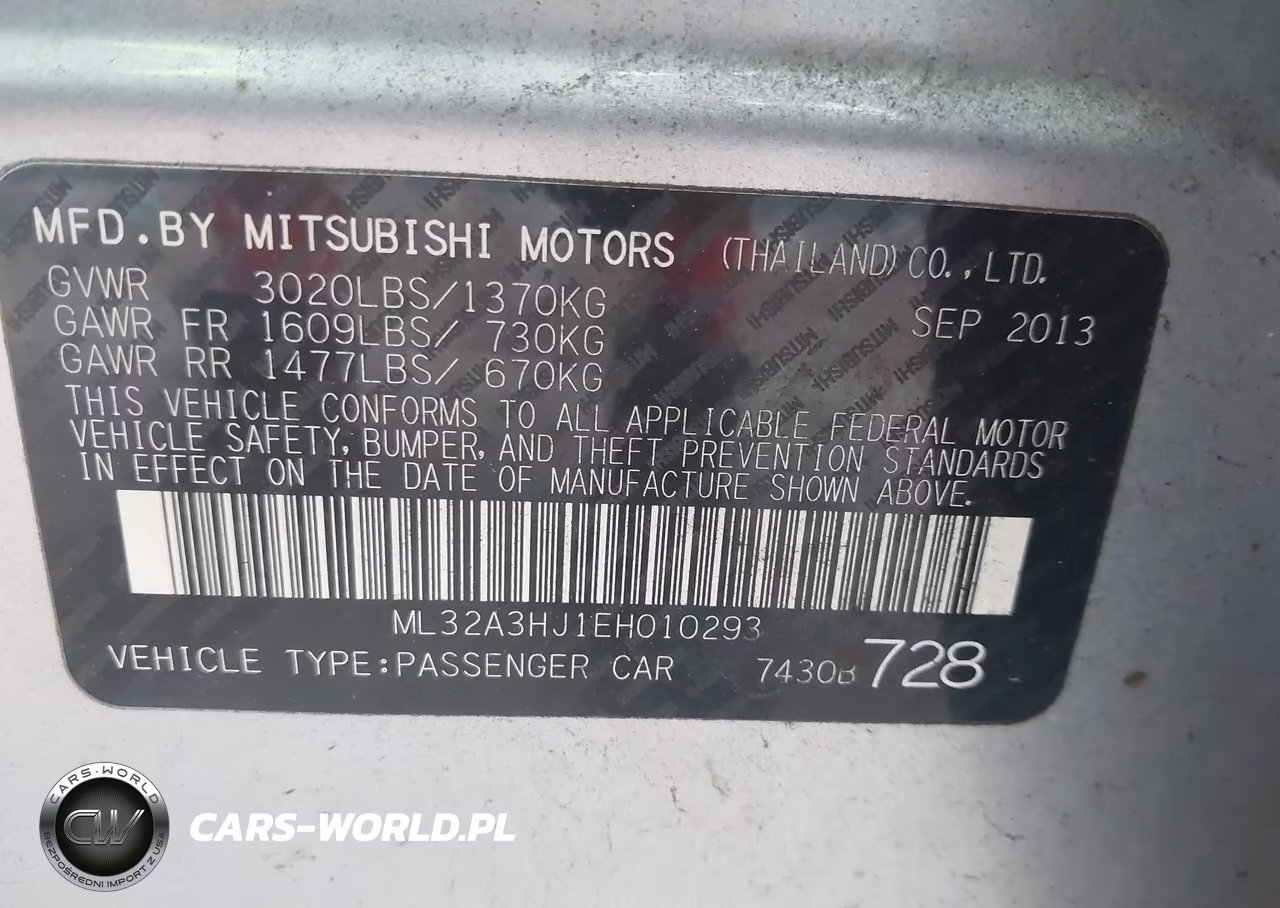 2014 Mitsubishi Mirage De VIN:ML32A3HJ1EH010293 - 9