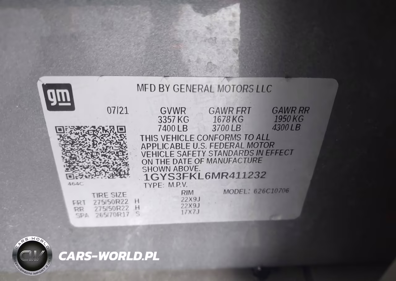 2021 Cadillac Escalade 2Wd Sport VIN:1GYS3FKL6MR411232 - 9