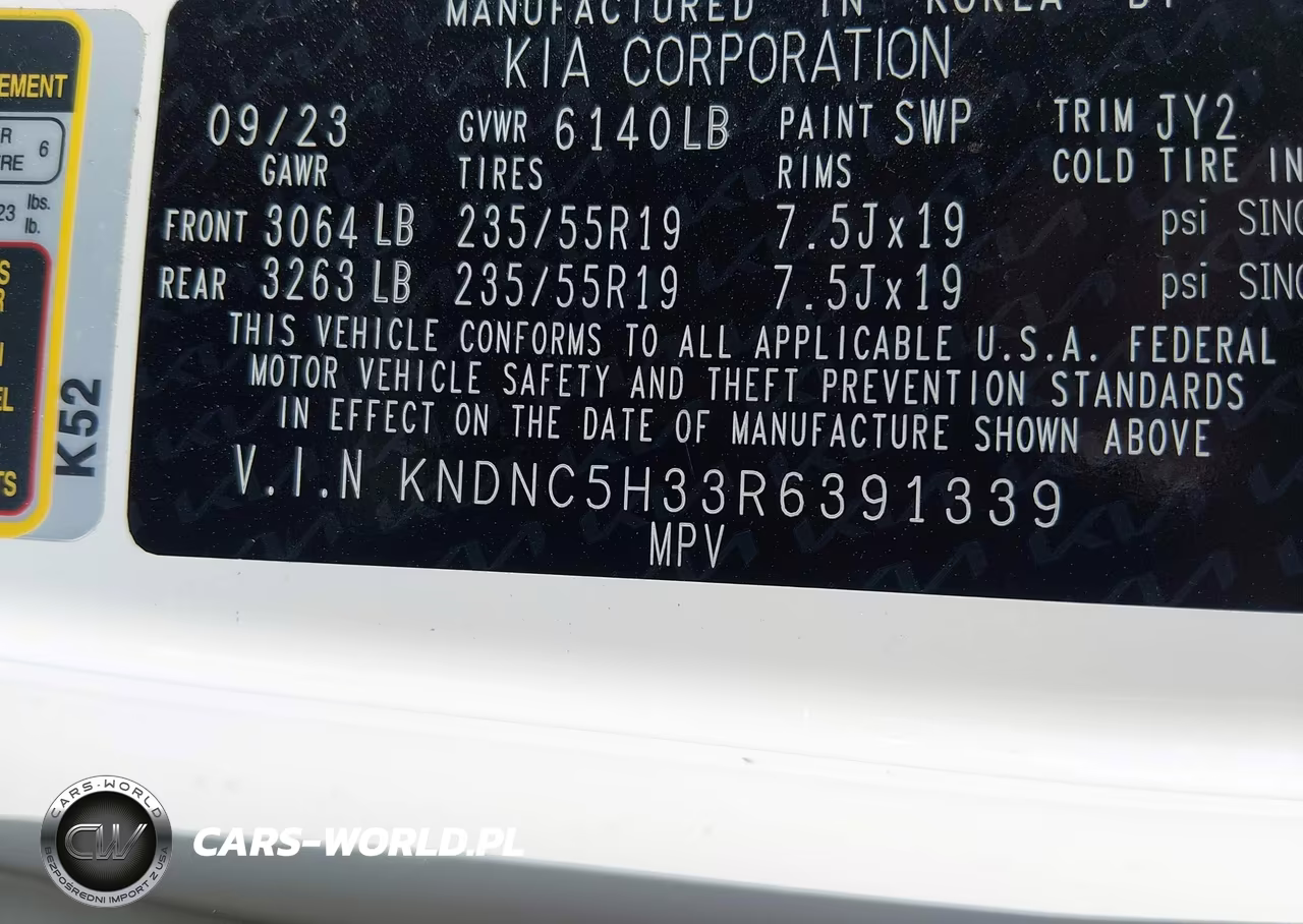 2024 Kia Carnival Mpv Ex VIN:KNDNC5H33R6391339 - 9