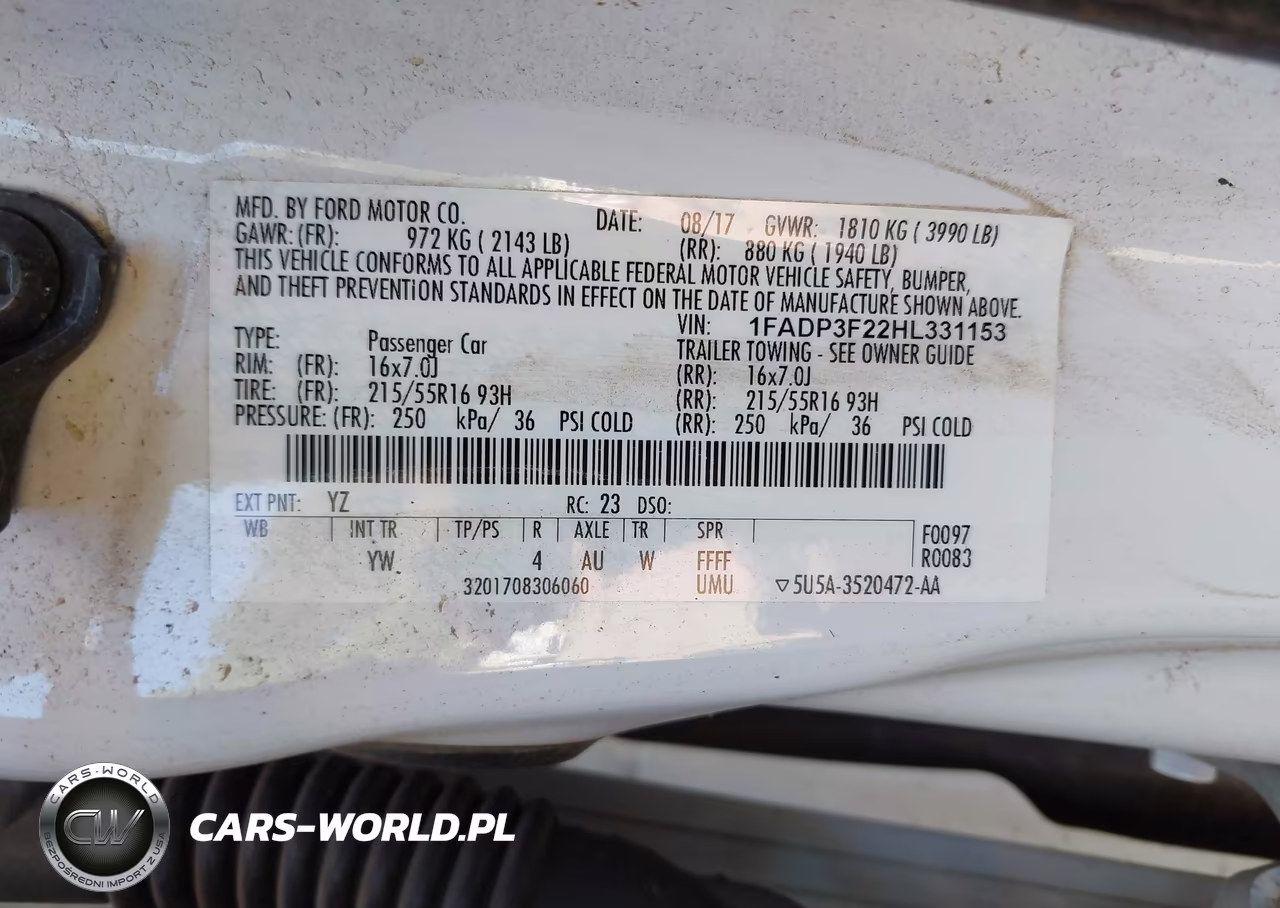 2017 Ford Focus Se VIN:1FADP3F22HL331153 - 9