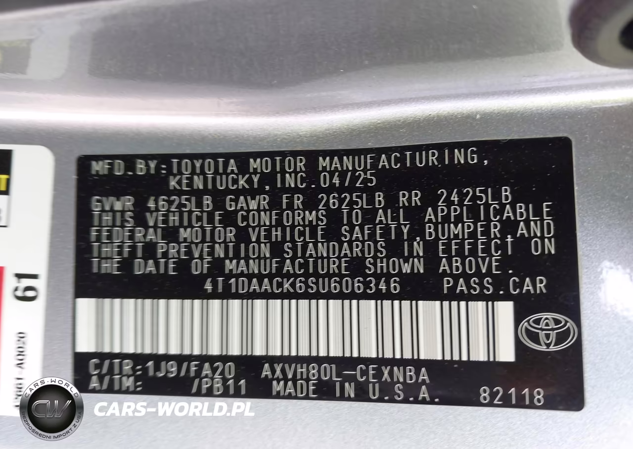 2025 Toyota Camry Le VIN:4T1DAACK6SU606346 - 9