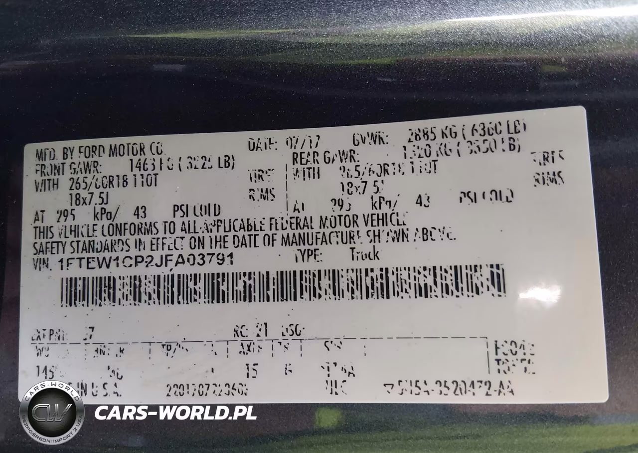 2018 Ford F-150 Xlt VIN:1FTEW1CP2JFA03791 - 9