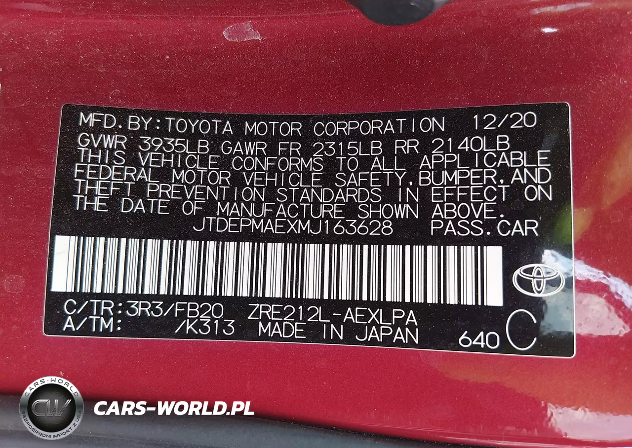 2021 Toyota Corolla Le VIN:JTDEPMAEXMJ163628 - 9