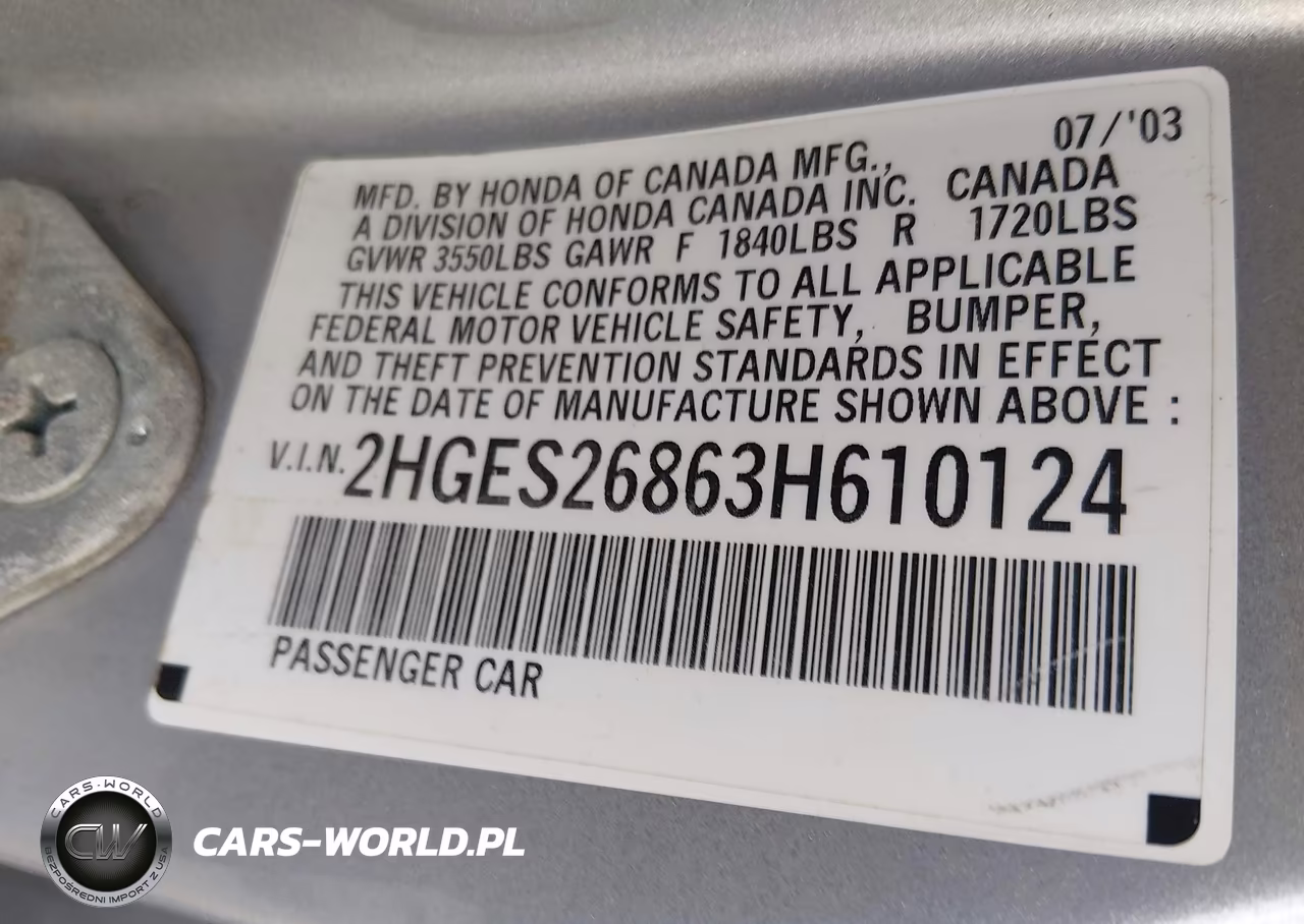 2003 Honda Civic Ex VIN:2HGES26863H610124 - 9