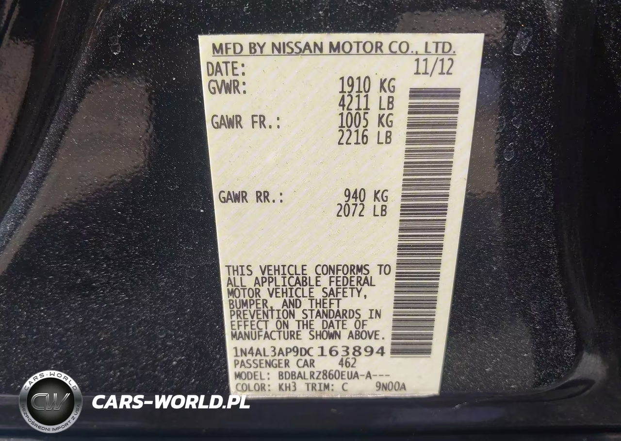 2013 Nissan Altima 2.5 S VIN:1N4AL3AP9DC163894 - 9