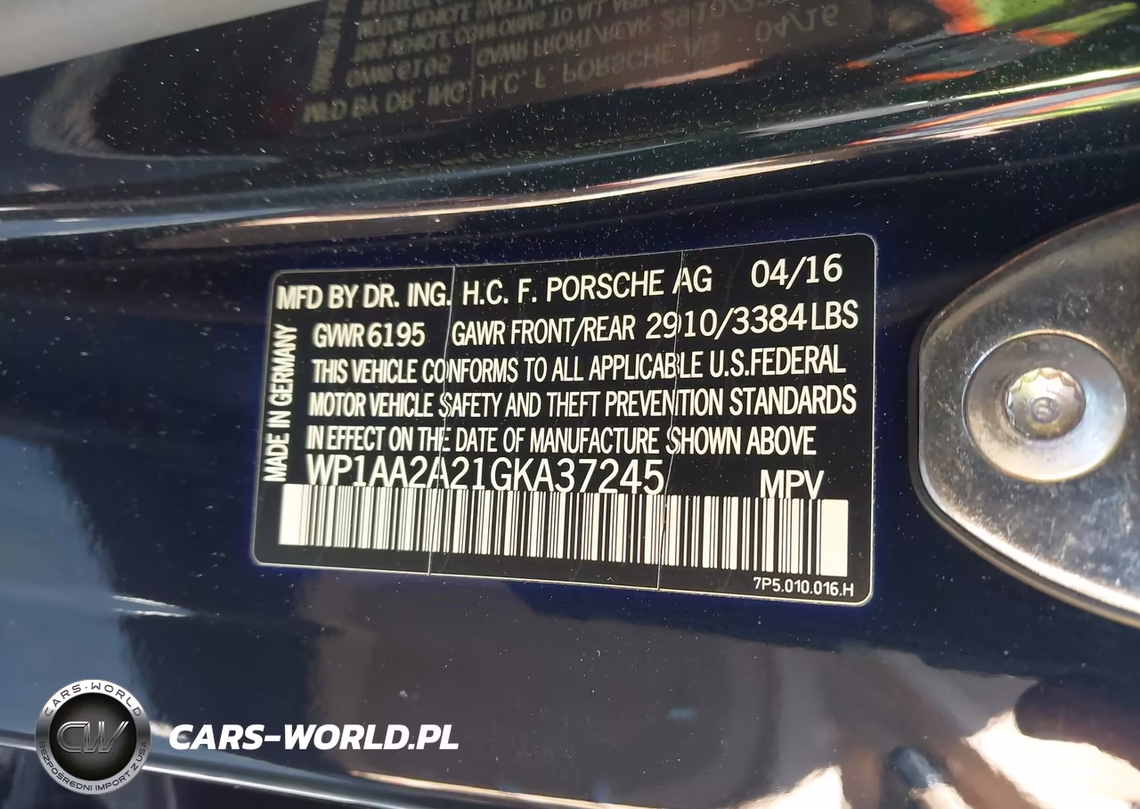 2016 Porsche Cayenne VIN:WP1AA2A21GKA37245 - 9