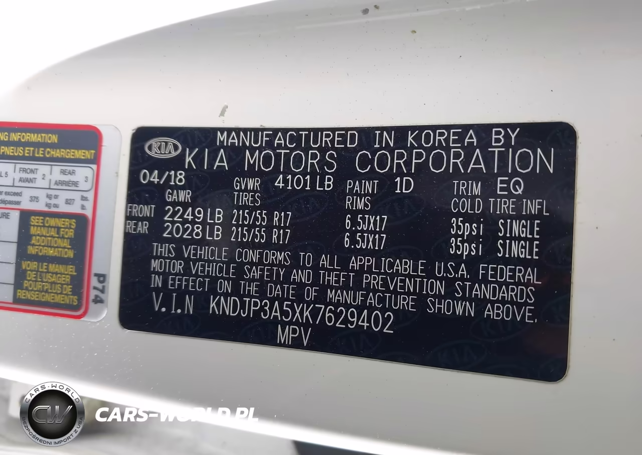 2019 Kia Soul + VIN:KNDJP3A5XK7629402 - 9