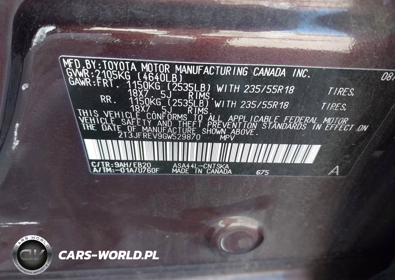 2016 Toyota Rav4 Se VIN:2T3JFREV9GW529870 - 9