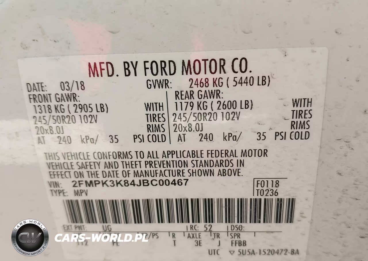 2018 Ford Edge Titanium VIN:2FMPK3K84JBC00467 - 9