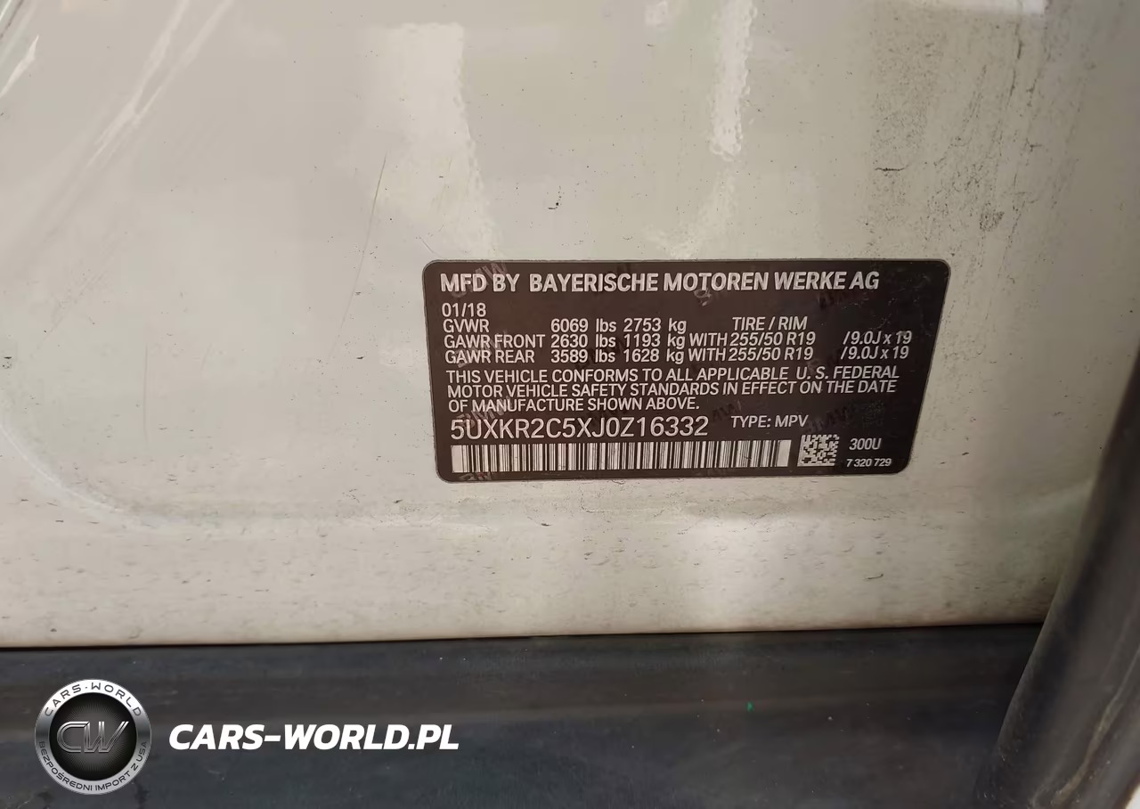 2018 BMW X5 Sdrive35I VIN:5UXKR2C5XJ0Z16332 - 9