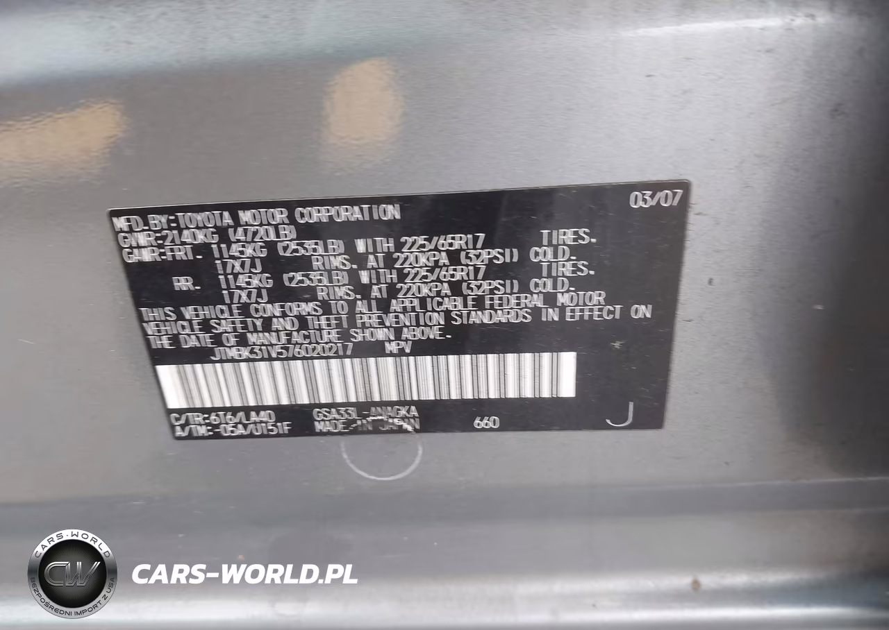 2007 Toyota Rav4 Limited V6 VIN:JTMBK31V576020217 - 9