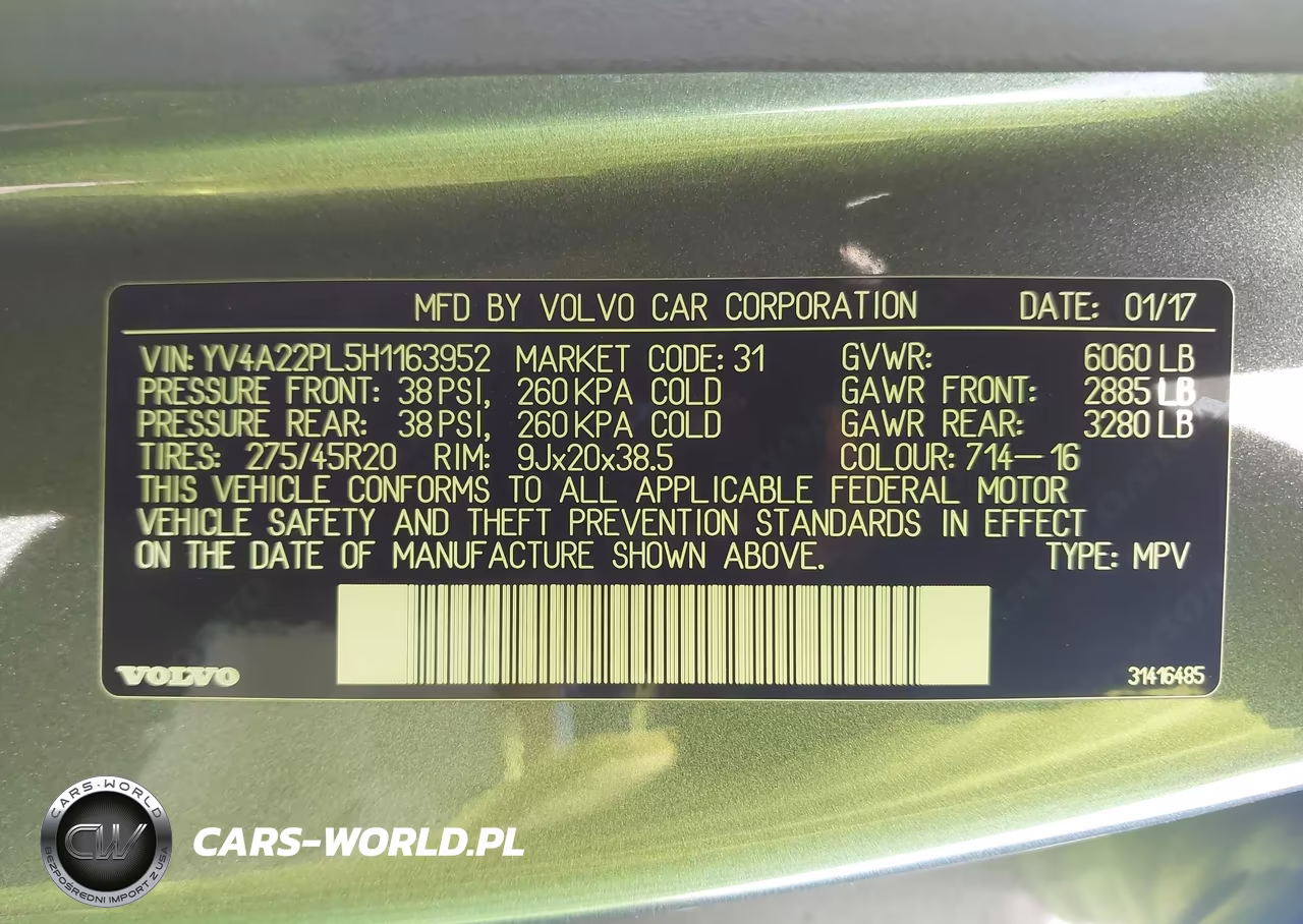 2017 Volvo Xc90 T6 Inscription VIN:YV4A22PL5H1163952 - 9