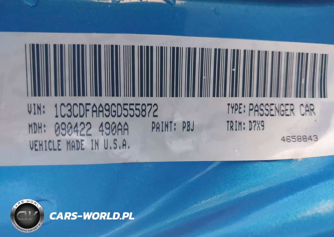 2016 Dodge Dart Se VIN:1C3CDFAA9GD555872 - 9