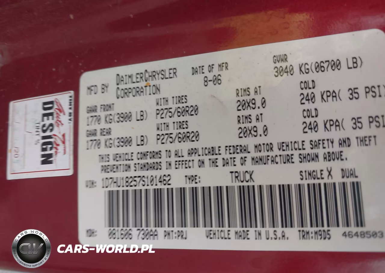 2007 Dodge Ram 1500 St-Slt VIN:1D7HU18257S101462 - 9