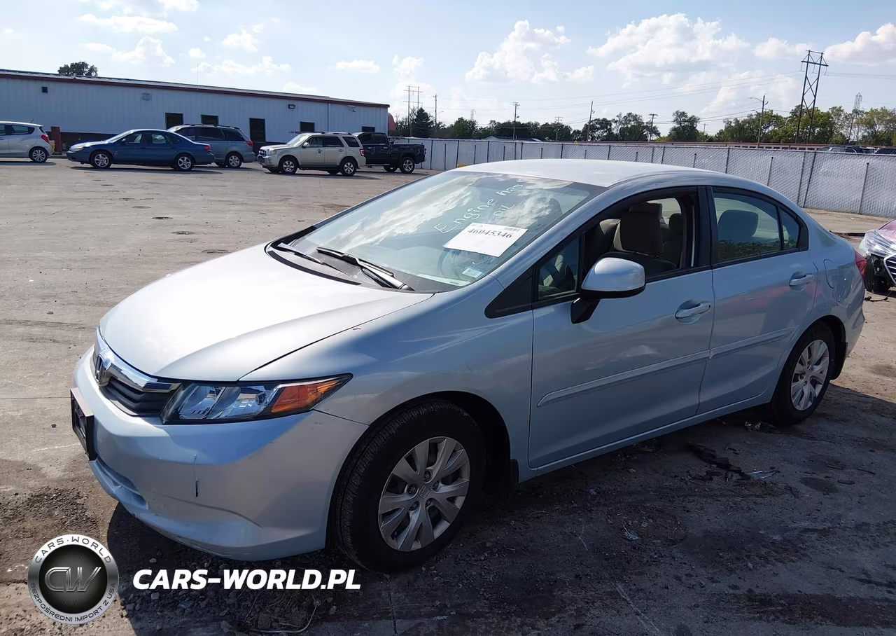 2012 Honda Civic Lx VIN:19XFB2F54CE016295 - 2