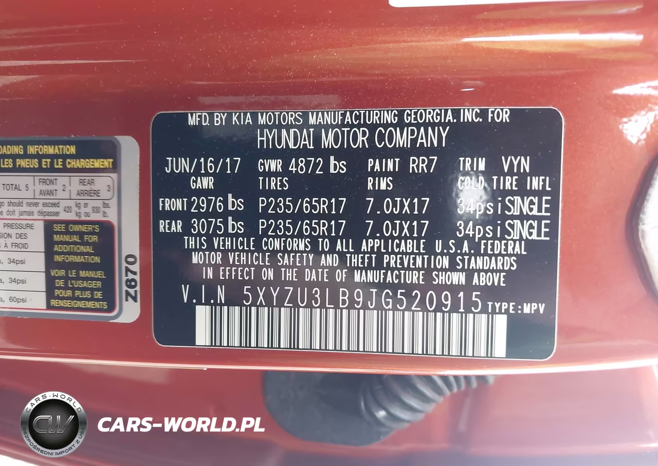 2018 Hyundai Santa Fe Sport 2.4L VIN:5XYZU3LB9JG520915 - 9