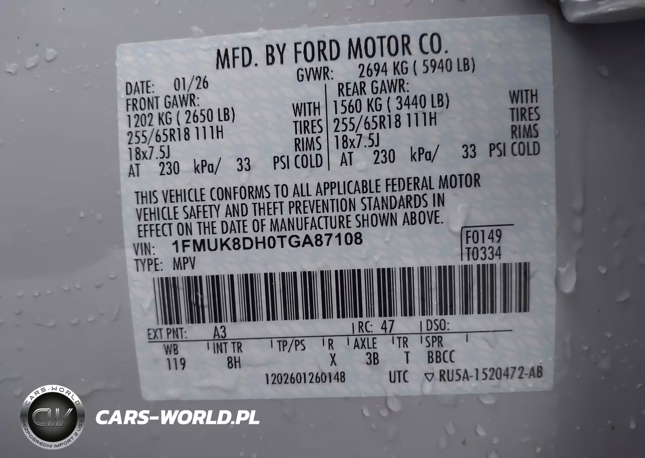 2026 Ford Explorer Active VIN:1FMUK8DH0TGA87108 - 9