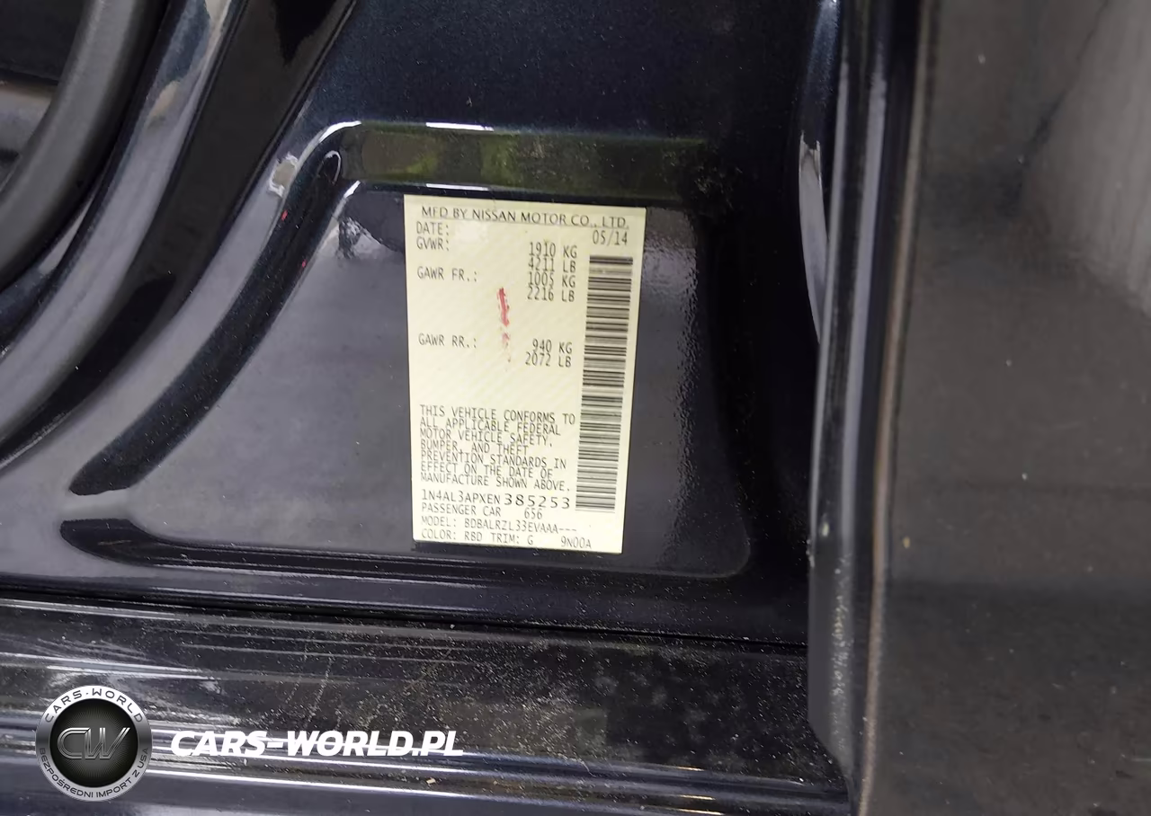 2014 Nissan Altima 2.5 S VIN:1N4AL3APXEN385253 - 9
