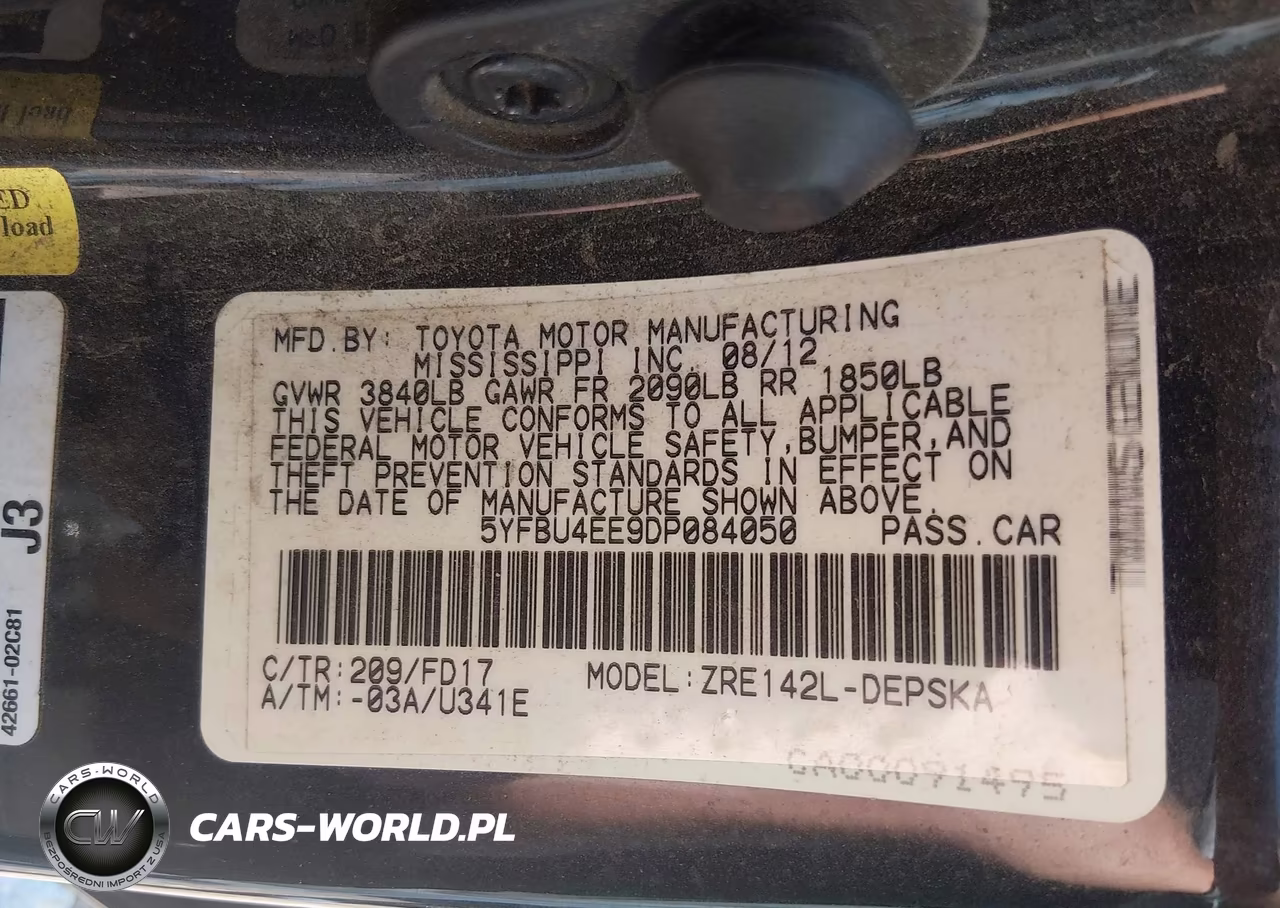 2013 Toyota Corolla S VIN:5YFBU4EE9DP084050 - 9
