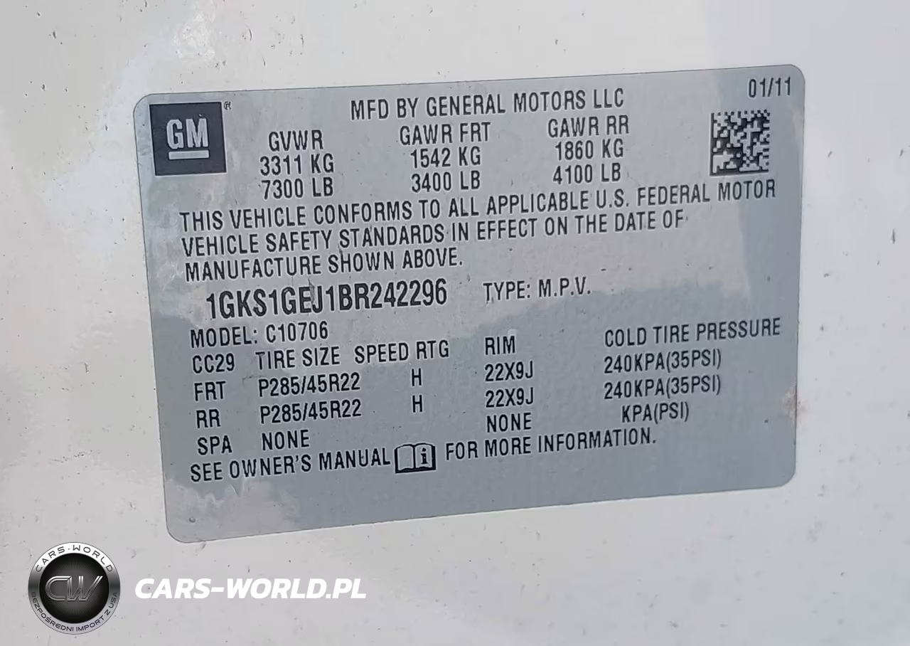 2011 GMC Yukon Hybrid Denali VIN:1GKS1GEJ1BR242296 - 9