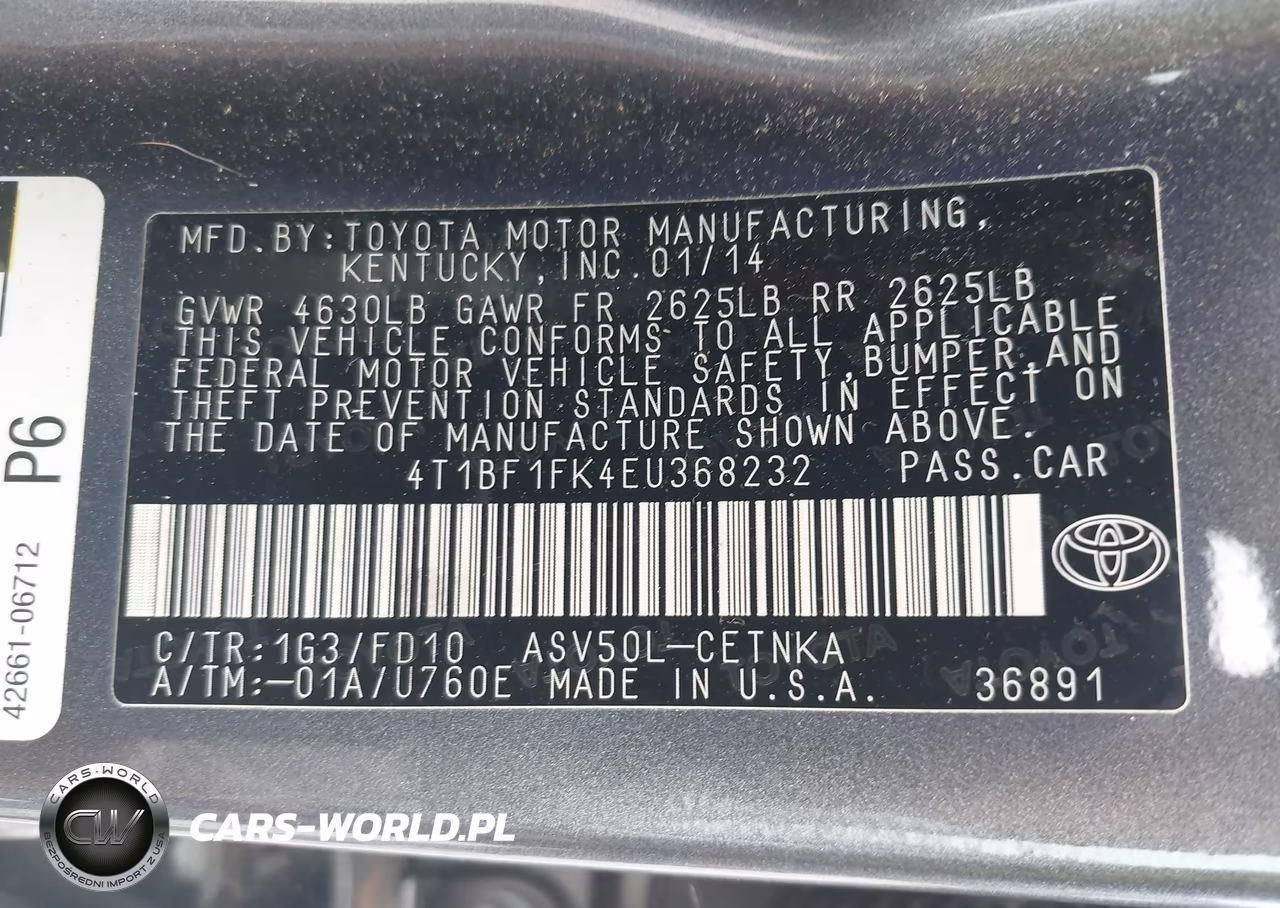 2014 Toyota Camry Le VIN:4T1BF1FK4EU368232 - 9