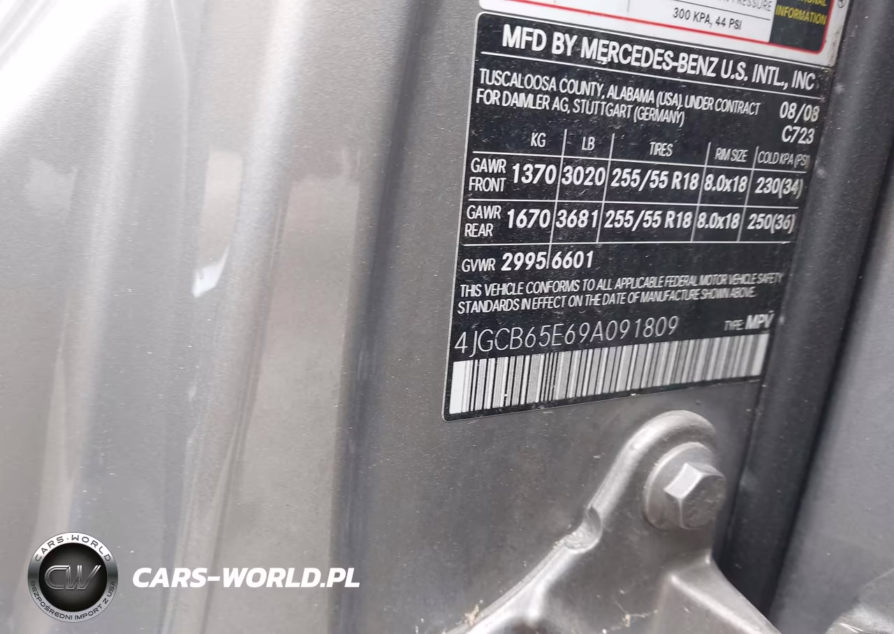 2009 Mercedes-Benz R 350 4Matic VIN:4JGCB65E69A091809 - 9