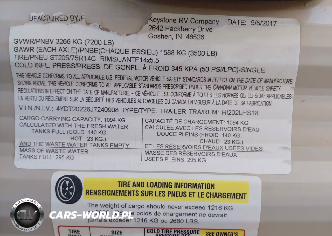 2018 Keystone Rv Other VIN:4YDT20226J7240908 - 9