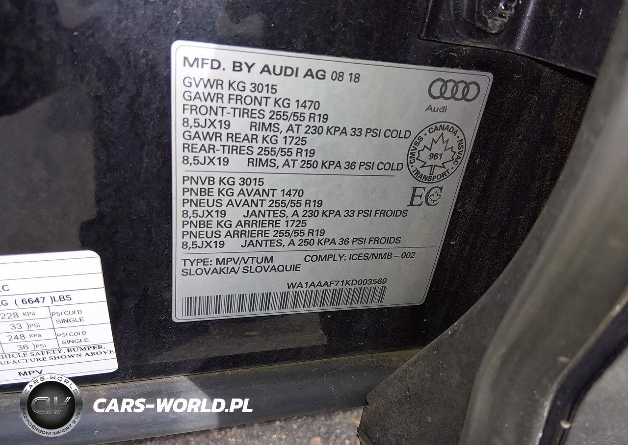 2019 Audi Q7 55 Premium-55 Se Premium VIN:WA1AAAF71KD003569 - 9