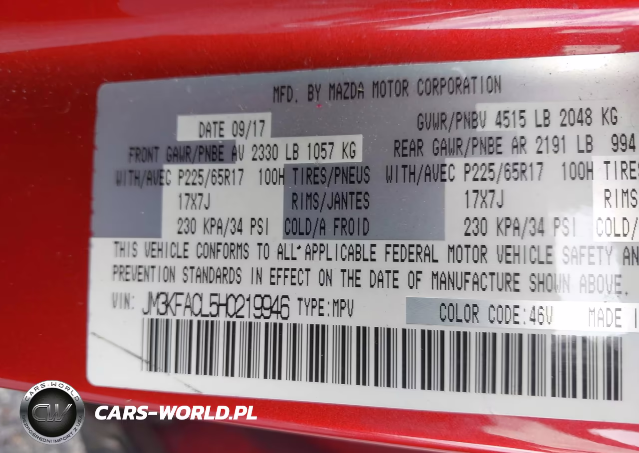 2017 Mazda Cx-5 Touring VIN:JM3KFACL5H0219946 - 9