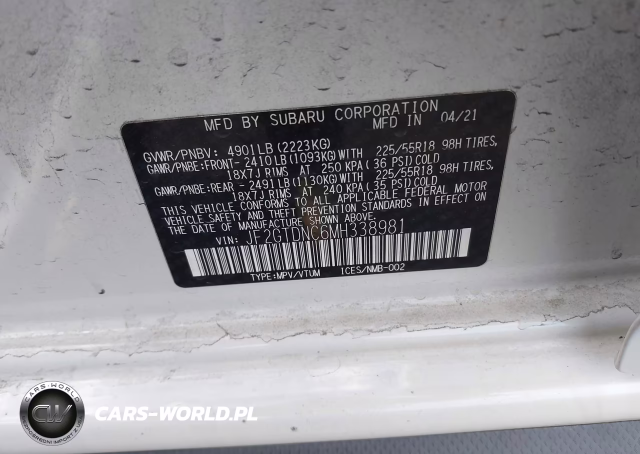 2021 Subaru Crosstrek Hybrid VIN:JF2GTDNC6MH338981 - 9