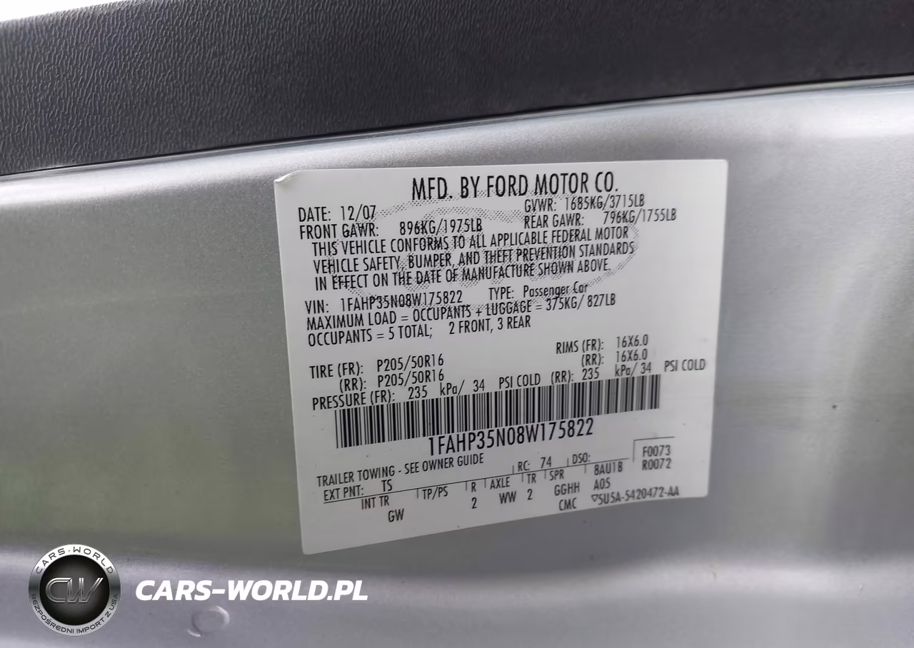 2008 Ford Focus Se-Ses VIN:1FAHP35N08W175822 - 9