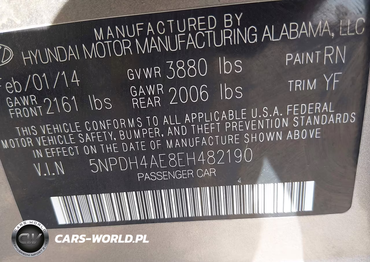 2014 Hyundai Elantra Se VIN:5NPDH4AE8EH482190 - 9