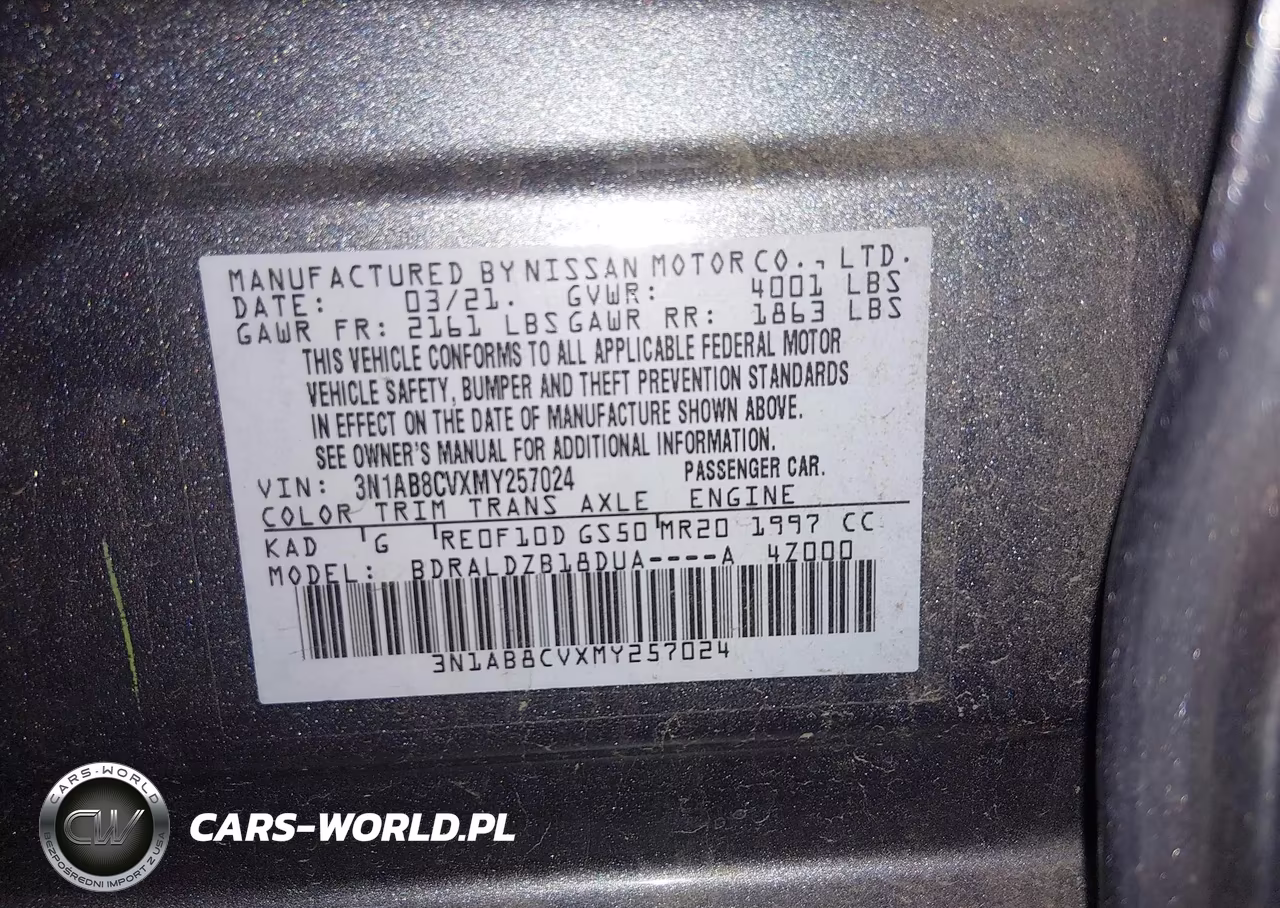 2021 Nissan Sentra Sv Xtronic Cvt VIN:3N1AB8CVXMY257024 - 9