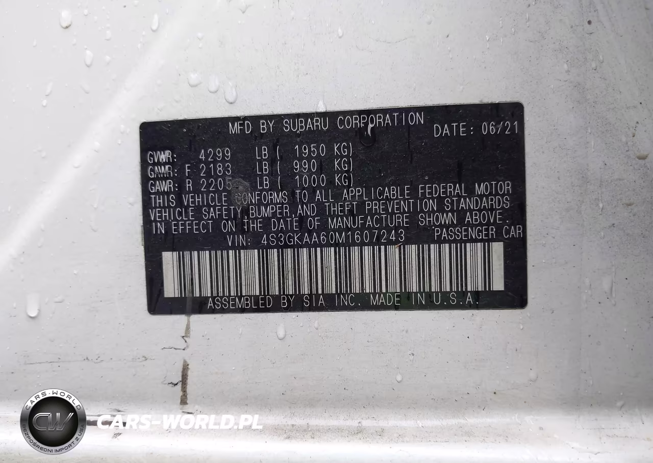 2021 Subaru Impreza Sedan VIN:4S3GKAA60M1607243 - 9