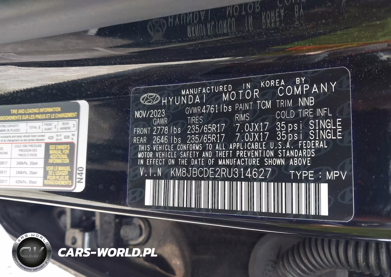 2024 Hyundai Tucson Sel VIN:KM8JBCDE2RU314627 - 9