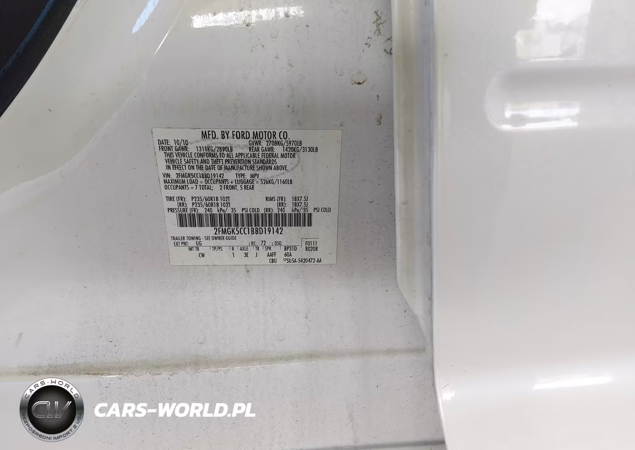 2011 Ford Flex Sel VIN:2FMGK5CC1BBD19142 - 9